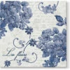Outlet 🧨 Posh Setting Blue Linen Roses Airlaid 1/4 Fold Dinner Napkin - 50 pack 😉 -Cheap poshsetting Store AAN500005