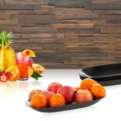 Flash Sale 🤩 Posh Setting Black Plastic Oval Pebbled Serving Dish - 2 Pack 🔥 -Cheap poshsetting Store Black28image3