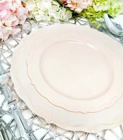 Top 10 ⭐ Posh Setting 60 Piece Pink Round Plastic Dinnerware Value Set - Casual 😀 -Cheap poshsetting Store CasualCollectionPink1