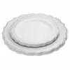 Buy ✔️ Posh Setting White and Silver Round Plastic Dinnerware value set (20 Guests) - Confetti ❤️