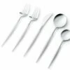 Flash Sale ⌛ Posh Setting Noble Collection Silver And White Flatware Set 40 Count-Setting for 8 ✔️