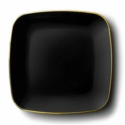 Promo 🎉 Posh Setting 32 Pack Black and Gold Square Plastic Dinnerware Set (16 Guests) - Classic Square 😍 -Cheap poshsetting Store DSC 0560 Edit 2 8de7b43a 7c28 4c25 bda6 f8c5afe529a8