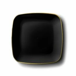 Promo 🎉 Posh Setting 32 Pack Black and Gold Square Plastic Dinnerware Set (16 Guests) - Classic Square 😍 -Cheap poshsetting Store DSC 0560 Edit 7b47e857 35f0 437b b616 9cafed754ee5