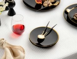 Best deal 🌟 Posh Setting Noble Collection Gold And Black Flatware Set 40 Count-Setting for 8 ❤️ -Cheap poshsetting Store DSC 0655 94c7e8d4 5799 464d a87d c4889b6d2e18