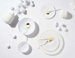 Promo ✔️ Posh Setting Noble Collection Gold And White Flatware Set 40 Count-Setting for 8 🔥 -Cheap poshsetting Store DSC 0915