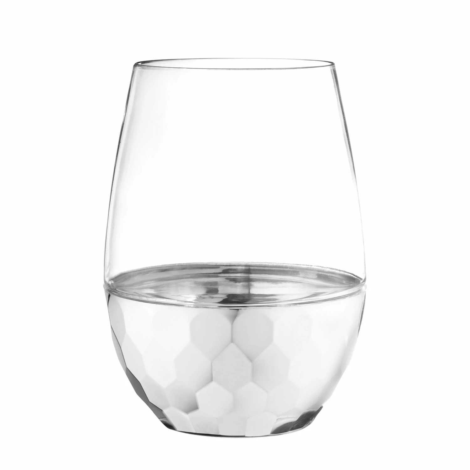 Cheapest β€οΈ Posh Setting 16 Oz Clear Stemless Wine Goblets with π¨ Hammered Silver Design 6 Pack π₯° 3 Cheapest β€οΈ Posh Setting 16 Oz Clear Stemless Wine Goblets with π¨ Hammered Silver Design 6 Pack π₯°