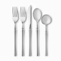 Promo 🛒 Posh Setting Fusion Collection Silver Flatware Set 40 Count - Setting for 8 🛒