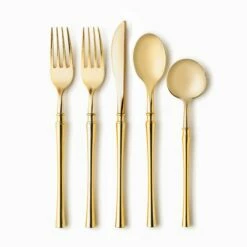 Best Sale 💯 Posh Setting Fusion Collection Gold Flatware Set 40 Count - Setting for 8 🥰