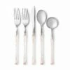 Best Pirce 👍 Posh Setting Fusion Collection Rose Gold Glitter/Silver Flatware Set 40 Count - Setting for 8 ⭐