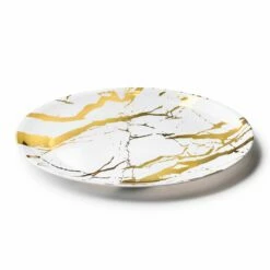 Budget 🛒 Posh Setting Marble White and Gold Large Round Serving Dish - 2 Pack 🔥 -Cheap poshsetting Store DSC 2304 Edit