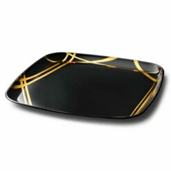 Hot Sale ✔️ Posh Setting Twist Black and Gold Square Serving Dish - 2 Pack ✨ -Cheap poshsetting Store DSC 2324 Edit Edit
