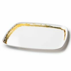 Brand new ⭐ Posh Setting Whisk White and Gold Square Serving Dish - 2 Pack 👍 -Cheap poshsetting Store DSC 2348 Edit