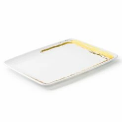 Budget ⭐ Posh Setting Whisk White and Gold Rectangle Serving Dish - 2 Pack 🎉 -Cheap poshsetting Store DSC 2395 Edit