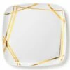 Discount ✨ Posh Setting Twist White and Gold Square Serving Dish - 2 Pack 🛒