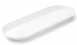 Cheapest π₯° Posh Setting Classic White and Silver Rim Oval Serving Dish - 2 Pack β