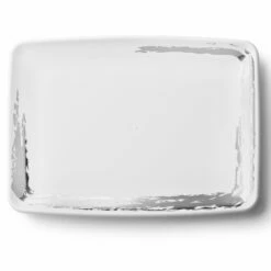 Cheapest 👏 Posh Setting Whisk White and Silver Rectangle Serving Dish - 2 Pack ⭐