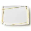 Outlet 😉 Posh Setting Twist White and Gold Rectangle Serving Dish - 2 Pack ✨