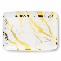 Best deal π€© Posh Setting Marble White and Gold Rectangle Serving Dish - 2 Pack β¨