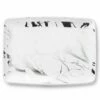 Budget 🎉 Posh Setting Marble White and Silver Rectangle Serving Dish - 2 Pack 😍
