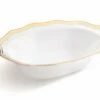 Deals 🌟 Posh Setting White and Gold Oval Plastic Serving Bowls 2 Pack - Aristocrat ⭐