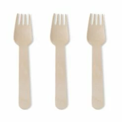 Deals 🔔 Posh Setting Palm Leaf Cutlery Disposable Eco Friendly Wood Flatware - 24 Count 🔔 -Cheap poshsetting Store Forks