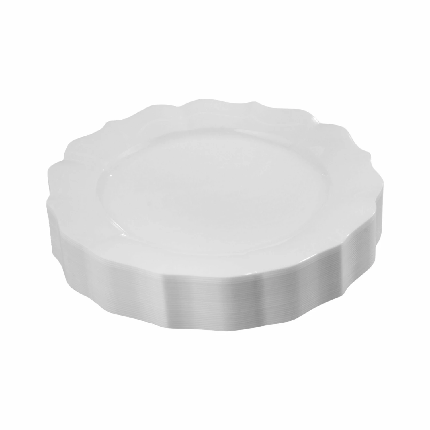 Best Pirce 🔔 Posh Setting 40 Pack White Round Plastic Dinnerware Value Set (20 Guests) - Scalloped 🧨 6 Best Pirce 🔔 Posh Setting 40 Pack White Round Plastic Dinnerware Value Set (20 Guests) - Scalloped 🧨 - Image 4