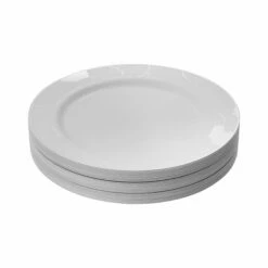 Cheapest 🔔 Posh Setting 40 Pack White and Silver Round Plastic Dinnerware Value Set (20 Guests) - Marble 👏 -Cheap poshsetting Store FriedCo010960copy