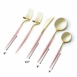 Cheap 🌟 Posh Setting Noble Collection Gold And Blush Flatware Set 40 Count-Setting for 8 🧨 7 Cheap 🌟 Posh Setting Noble Collection Gold And Blush Flatware Set 40 Count-Setting for 8 🧨 -Cheap poshsetting Store GOldPInk