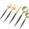 Best reviews of 🛒 Posh Setting Noble Collection Gold And Gray Flatware Set 40 Count-Setting for 8 🔔