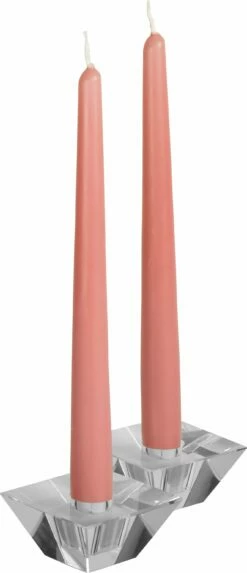 Promo 😍 Posh Setting 12 Inch Rose Pink Taper Candles ⭐