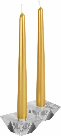 Cheapest ✔️ Posh Setting 12 Inch Metallic Gold Taper Candles 👏
