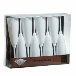 Wholesale 🎁 Posh Setting 6 Oz 1-Piece White Plastic Disposable Champagne Flutes - 8 Pack ✨