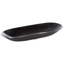 Flash Sale 🤩 Posh Setting Black Plastic Oval Pebbled Serving Dish - 2 Pack 🔥