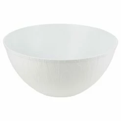 Deals 🤩 Posh Setting Wood Pattern White Plastic Salad Bowl - 2 Pack 👍