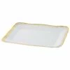 Best Pirce ✨ Posh Setting 9 X 13 Inch Rectangle White And Gold Rim Plastic Serving Tray 🛒 -Cheap poshsetting Store IMG 0975 90d7c3d9 a63c 4c39 a8e3 045e6fa63f13