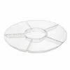 Promo 😀 Posh Setting 14 Inch Clear Plastic Round 6 Compartment Serving Tray ❤️