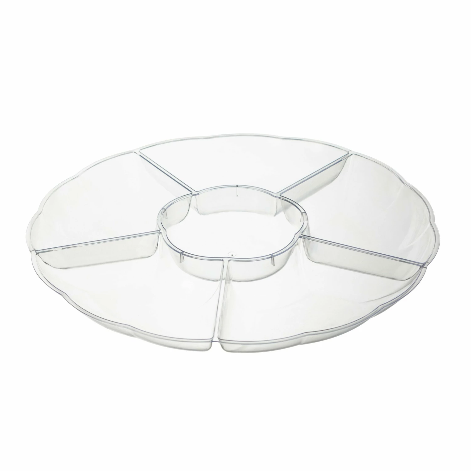 Coupon 😍 Posh Setting 12 inch Clear Plastic Round 6 Compartment Serving Tray ✔️ 3 Coupon 😍 Posh Setting 12 inch Clear Plastic Round 6 Compartment Serving Tray ✔️