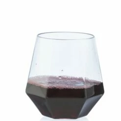 Deals 😉 Posh Setting 12 oz Clear Stemless Diamond Shaped Wine Glasses - 6 Pack 🎉 -Cheap poshsetting Store IMG 1198