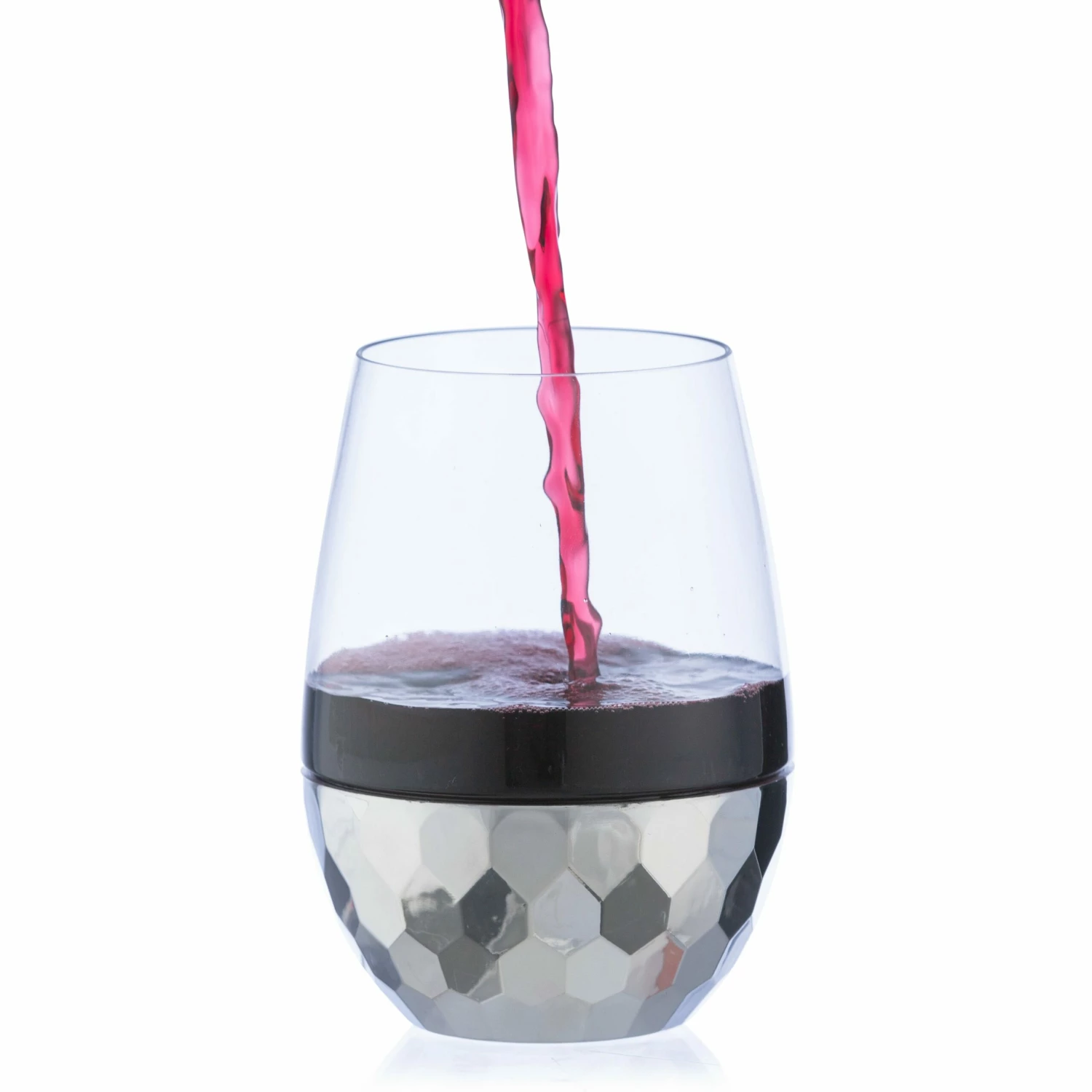 Cheapest β€οΈ Posh Setting 16 Oz Clear Stemless Wine Goblets with π¨ Hammered Silver Design 6 Pack π₯° 6 Cheapest β€οΈ Posh Setting 16 Oz Clear Stemless Wine Goblets with π¨ Hammered Silver Design 6 Pack π₯° - Image 4