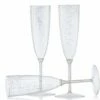 Flash Sale 🎉 Posh Setting 6 Oz 1-Piece Silver Glitter Plastic Disposable Champagne Flutes - 8 Pack 🧨 -Cheap poshsetting Store IMG 1337