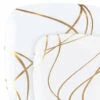 Budget π Posh Setting 32 Pack White and Gold Square Plastic Dinnerware Set (16 Guests) - Impulse π 5 Budget π Posh Setting 32 Pack White and Gold Square Plastic Dinnerware Set (16 Guests) - Impulse π - Image 3