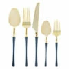 Cheapest 😀 Posh Setting Infinity Collection Gold/Navy Flatware 20 Count 🤩