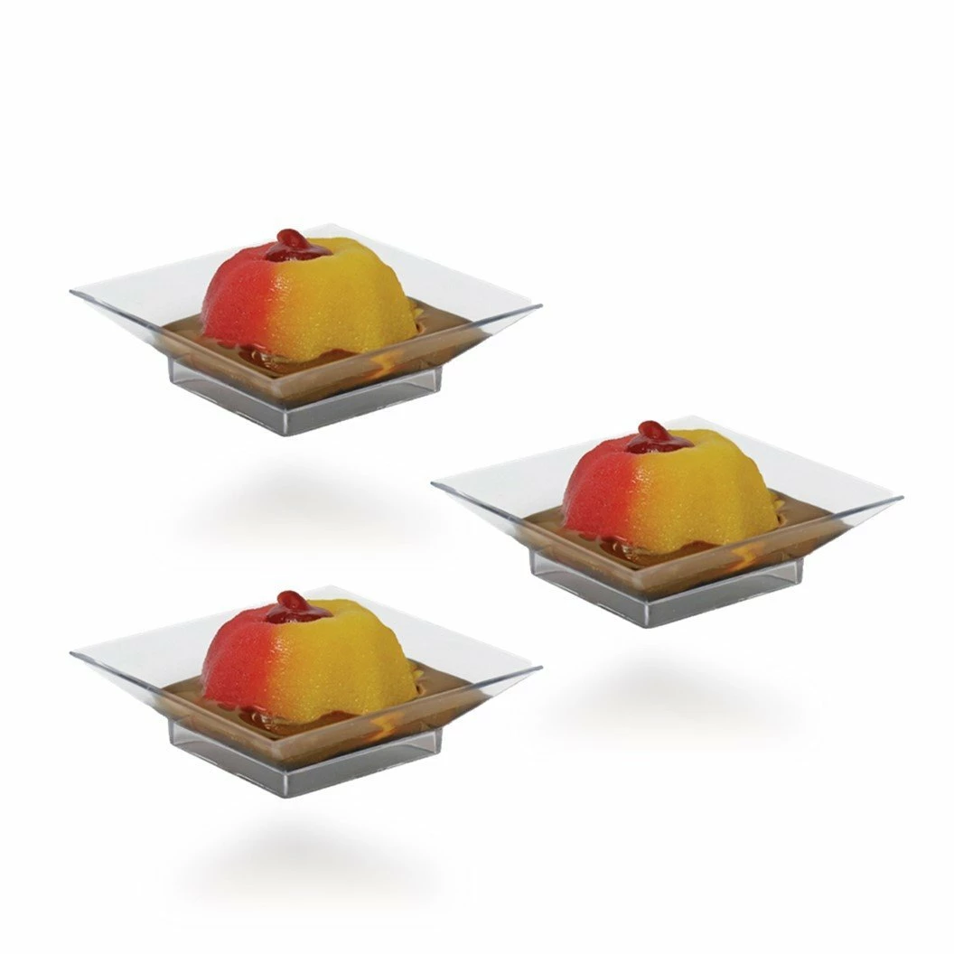 Outlet π Posh Setting 2.5 Inch Clear Plastic Mini Square Cake Plate-12 Count π 3 Outlet π Posh Setting 2.5 Inch Clear Plastic Mini Square Cake Plate-12 Count π
