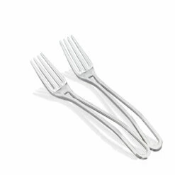 Hot Sale 🛒 Posh-Setting Disposable Shiny Metallic Silver Flatware - Modern 🥰 -Cheap poshsetting Store Moder Silver Fork d246afbe fd10 4550 b661 927427158f23