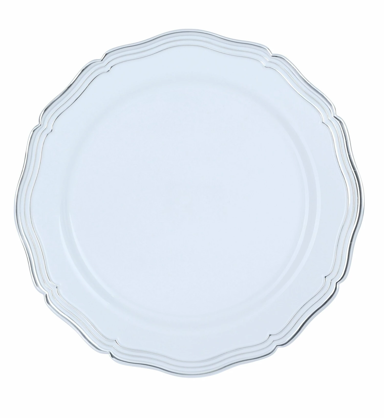 Best Sale 🥰 Posh Setting White and Gold/Silver Round Plastic Wedding Value Set (120 Servings) - Aristocrat ✔️ 7 Best Sale 🥰 Posh Setting White and Gold/Silver Round Plastic Wedding Value Set (120 Servings) - Aristocrat ✔️ - Image 5