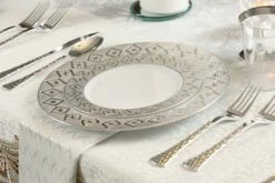 Budget π Posh Setting 40 Piece White and Silver Round Plastic Dinnerware Value Set (20 Servings) - Imperial π 6 Budget π Posh Setting 40 Piece White and Silver Round Plastic Dinnerware Value Set (20 Servings) - Imperial π -Cheap poshsetting Store N54A8897