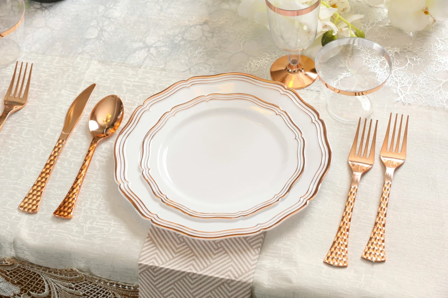 Best reviews of ✨ Posh-Setting 120 Piece Disposable Rose Gold Plastic Silverware Combo Set (40 Settings) - Glamour 🤩 4 Best reviews of ✨ Posh-Setting 120 Piece Disposable Rose Gold Plastic Silverware Combo Set (40 Settings) - Glamour 🤩 - Image 2