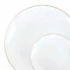 New 🔥 Posh Setting 32 Pack White and Gold Round Plastic Dinnerware Set (16 Guests) - Organic ⭐
