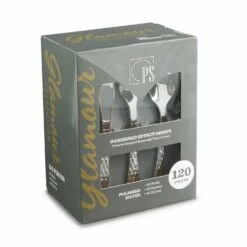 Best reviews of 🌟 Posh-Setting 120 Piece Disposable Silver Plastic Silverware Combo Set (40 Settings) - Glamour 🧨