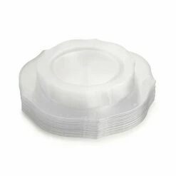 Best Sale β Posh Setting 40 Piece Combo Pack Clear Round Plastic Dinnerware Value Set (20 Servings) - Antique β€οΈ